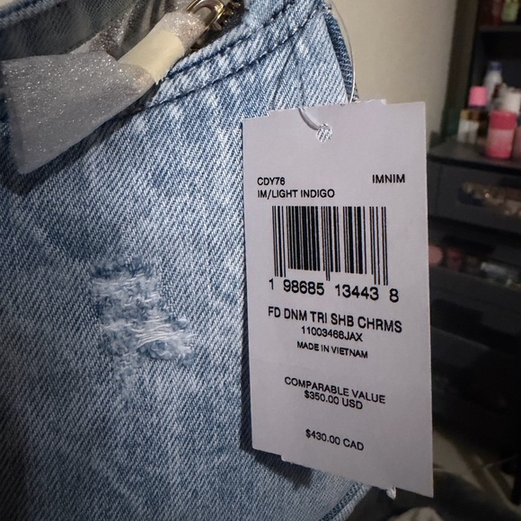 Coach Loved Denim Teri Shoulder Bag with long strap and Charms - Picture 3 of 5